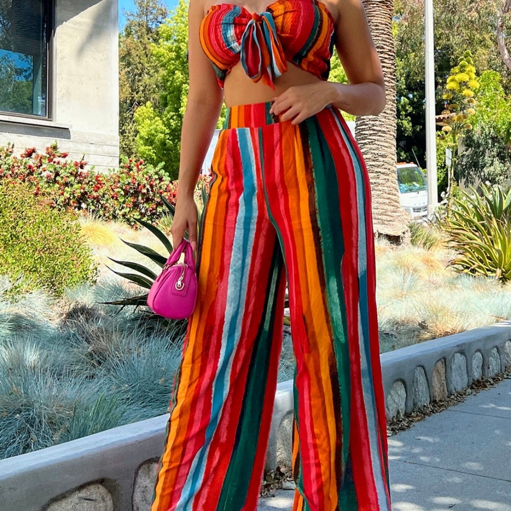 Well wishes stripes pants set - Picture 2 of 4